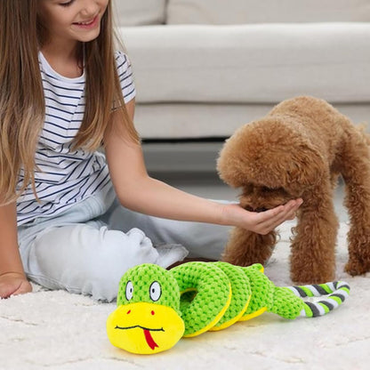 Fbinys Dog Squeaky Toy, Tug of War Rope, Crinkle Plush Texture, Interactive Chew Companion, Teething Pet Toys, Ideal for Small Dogs Indoor Outdoor Play and Puppy Training Fun, 40cm