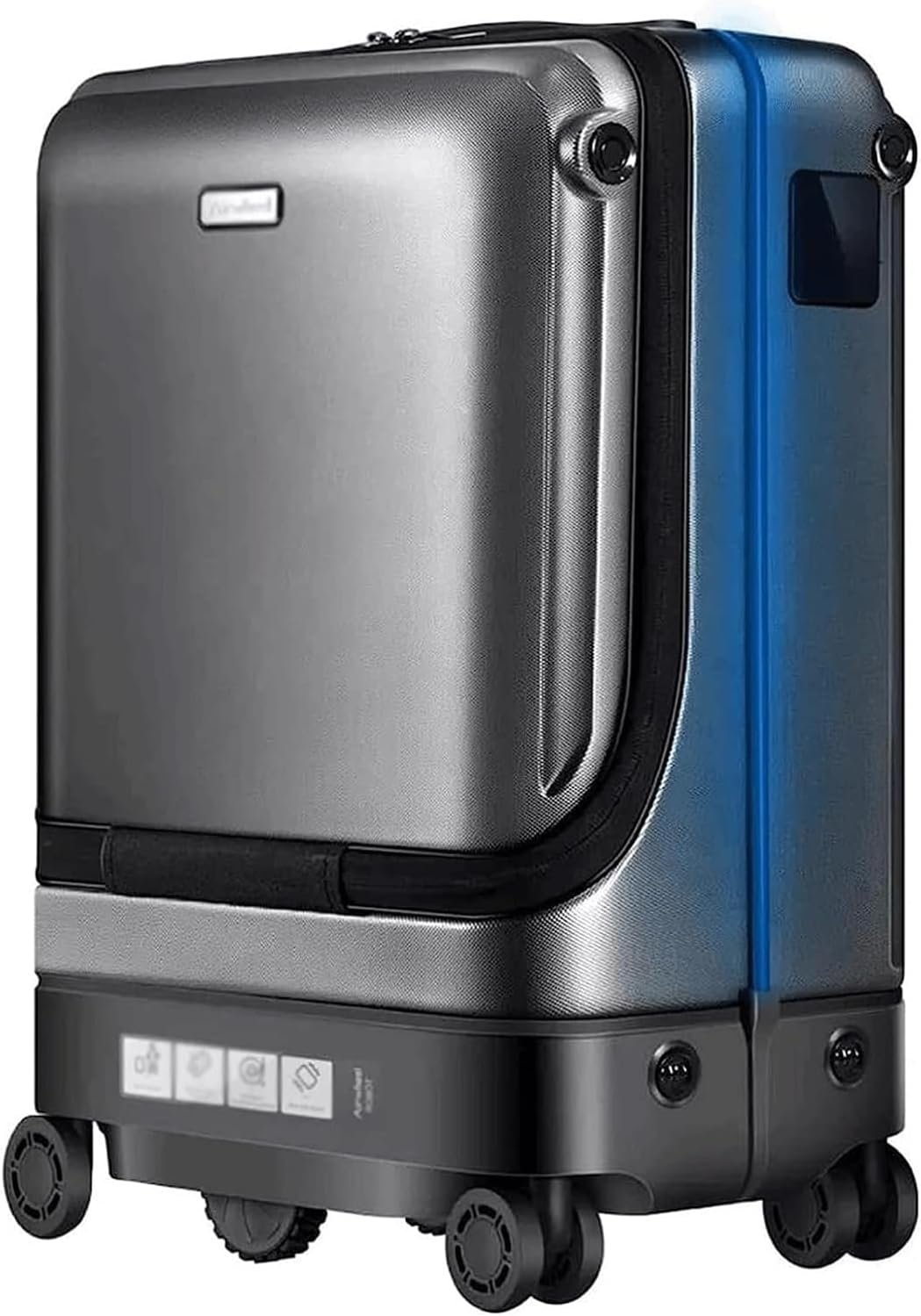 QWAXTRIW Qwaxtriw Suitcase Carries Luggage Intelligent Auto Tracking Pack Case Alarm Cases with Wheels Security Anti-theft Luggage Large Capacity Durable (Color : Silver-)