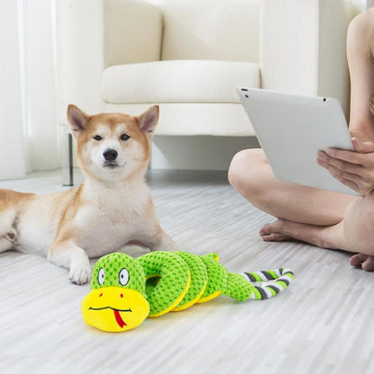 Ungtyb Dog Chew Toys, Interactive Tug of War Plush Toy, Crinkle Teething Animal, Durable Puppy Pet Supplies for Small Dogs, Indoor & Outdoor Play, Foster Lasting Memories, 15.75in