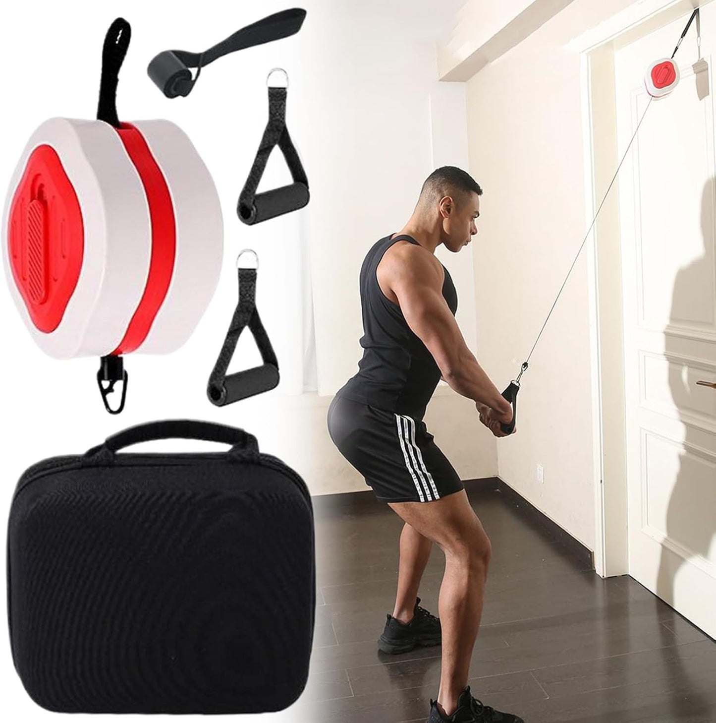 Exercise Bands, Full Body Resistance Set, Muscle Training Gear, 9.06x7.87x4.33 Inches, Long Lasting Fitness Tubes, Strength Equipment for Legs, Arms, Chest, Core Home Workouts
