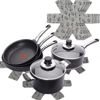 Pot or Pan Protectors,Pots and Pans Dividers,Pans Separator,Cookware Protector Set,Larger Thicker Pan Protector, 9Pcs 3 Different Sizes Separate and Protect Surfaces of Your Cookware for Home