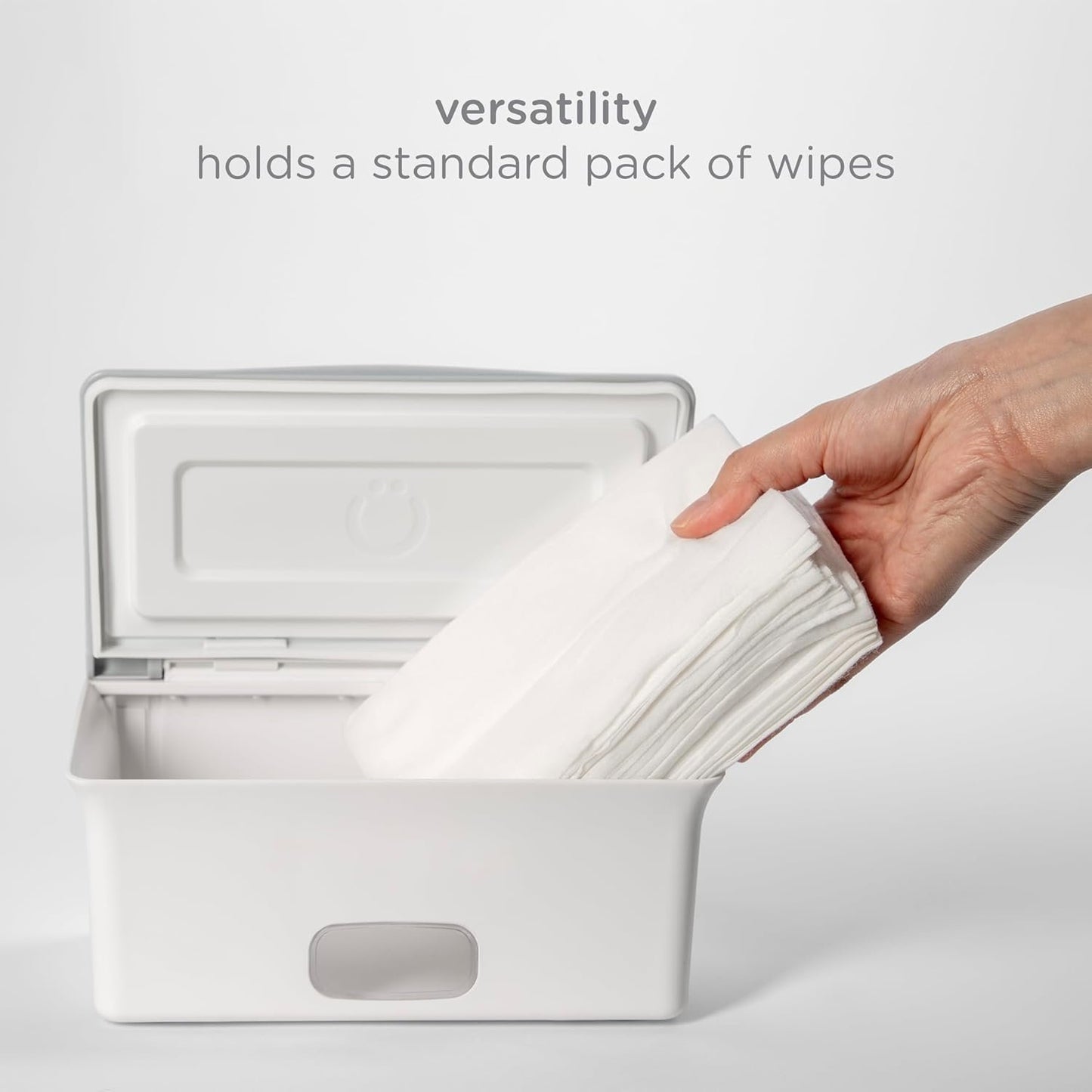 Ubbi Baby Wipes Dispenser with Weighted Plate and Secure Seal, Nursery and Baby Registry Essential to Keep Wipes Fresh, Open Water