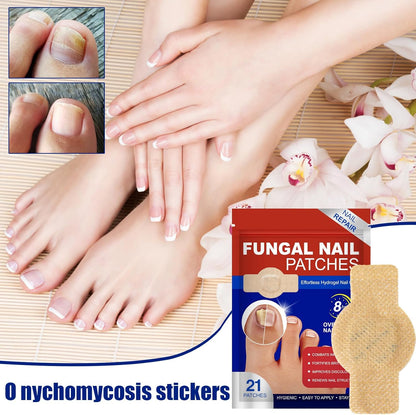 Toenail Patches, Nighttime Nail Repair, Breathable Foot Care, Crack and Discoloration Medication, Comfortable Adhesive, Pedicure Solution for Men Women Athletes Home Use