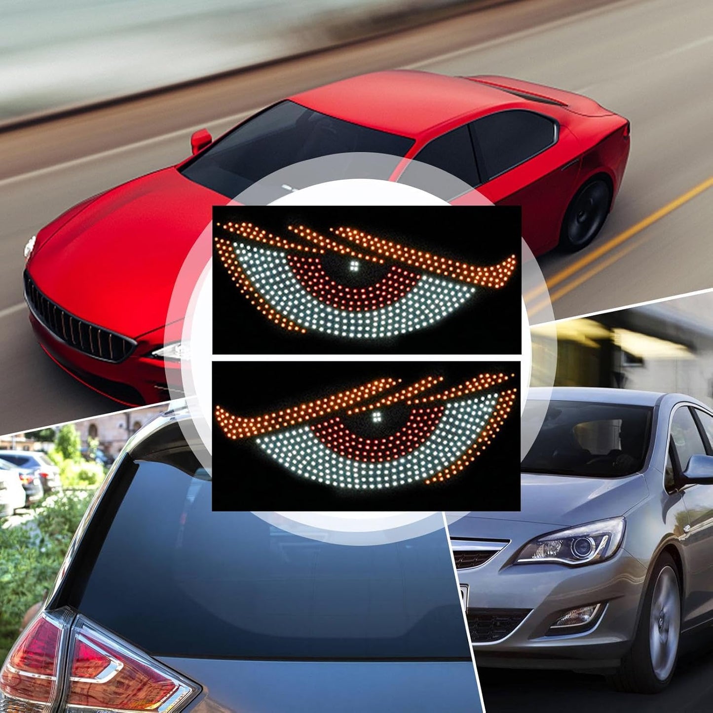 Generico Demon Eye Light, Led Cool Dynamic Animated Headlight, Flexible Windshield Eyes, Vibrant Signal Lighting Strip, Waterproof Car Accent Light, Easy Installation Design, Perfect for Auto