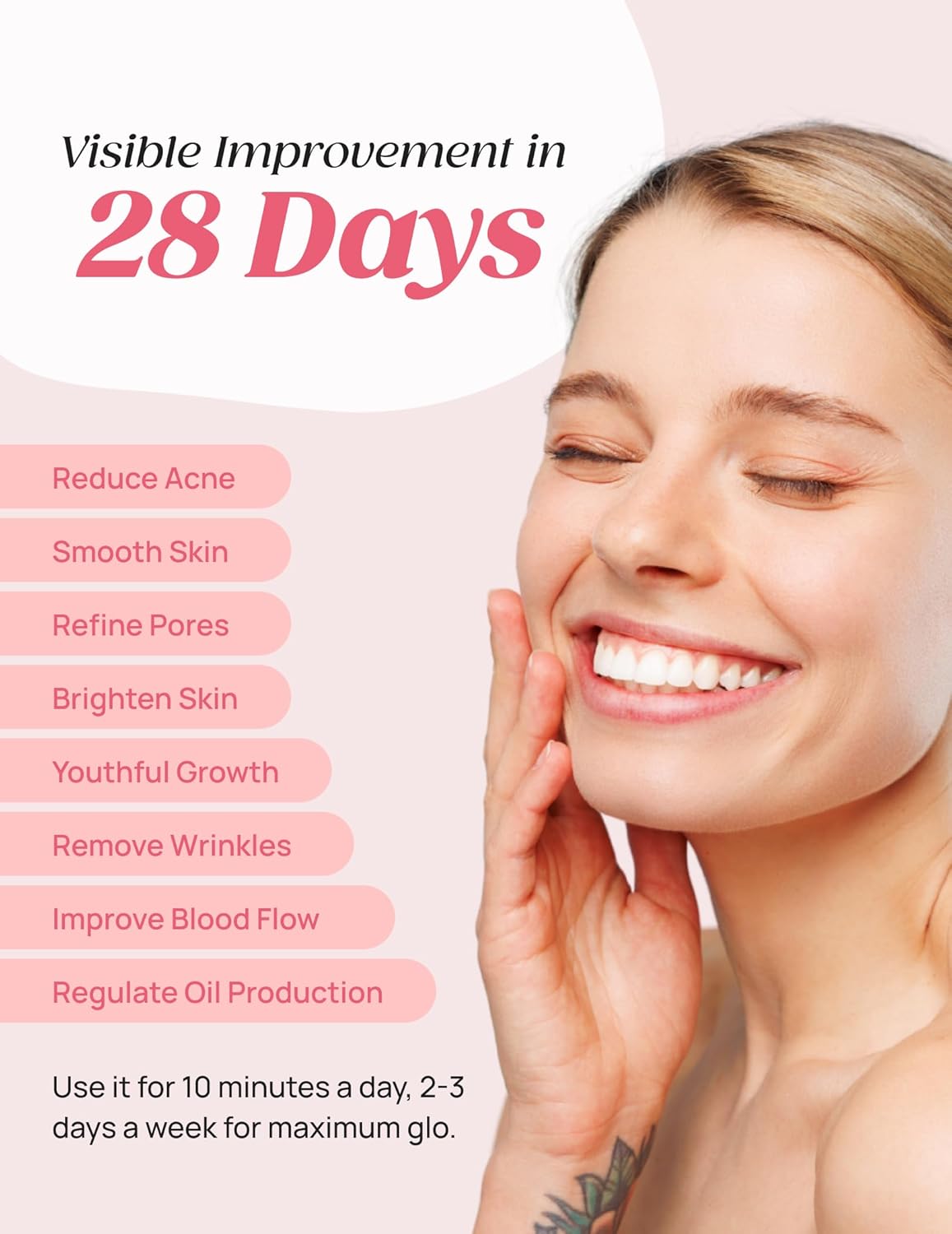 Peachaboo Red Light Therapy Mask: LED Face Mask 3 Modes Red and Blue Light Facial Treatment Beauty Machine Anti Aging Rechargeable Skincare Device for Acne Wrinkles Removal Portable for Home Skin Care