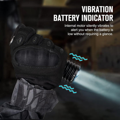 OLIGHT Warrior X 3 2,500 Lumens Tactical Flashlight Rechargeable LED Flashlight, Bright Flashlight with MCC3 USB Magnetic Charging for Search & Rescue, Outdoors Activities, Night Security, etc