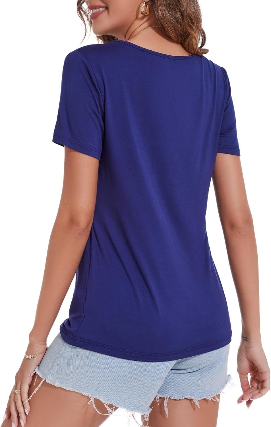 Sosolism 3 Packs Nursing Tops for Women Breastfeeding Clothes Summer Short Sleeve Maternity Shirt Pregnancy Clothing