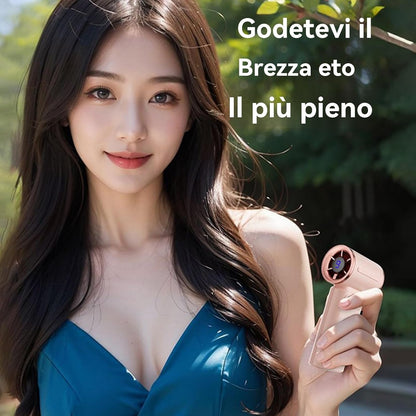 Portable Handheld Fan, Rechargeable Personal Fan, 5 x 2.36 Inches Size Compact High-Speed 9 Gear Cooling, Digital Display for Women Men, Ideal for Travel & Outdoor Use