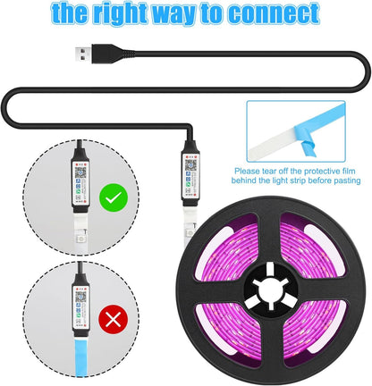 Smart LED Light Strip Alexa, [3m] [WiFi App Control] Diyife 5050 RGB LED Strip Light Compatible with Alexa/Google Assistant, Timer, 16 Million Colors Changing, Music Sync, for TV, Bedrooms, Christmas