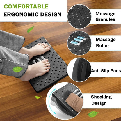 Office Foot Rest for Under Desk -Ergonomic Foot Stool - Work, Home and Gaming Chair Footrest Stand and Leg Footstool Cushion,180 °Rocking Under Desk Footrest for Relieving Leg Pressure and Promote Leg Circulation