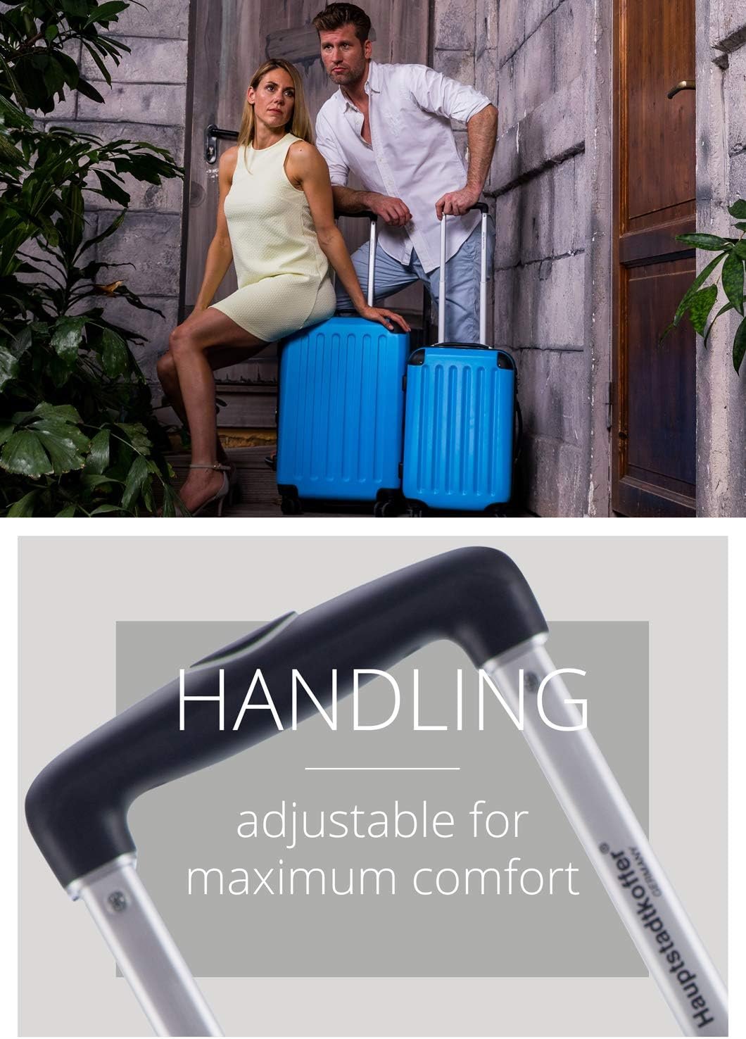 HAUPTSTADTKOFFER - SPREE - Hard Suitcase, Expandable Suitcase, Luggage with 4 Double Wheels, TSA, Aqua Green, Suitcase