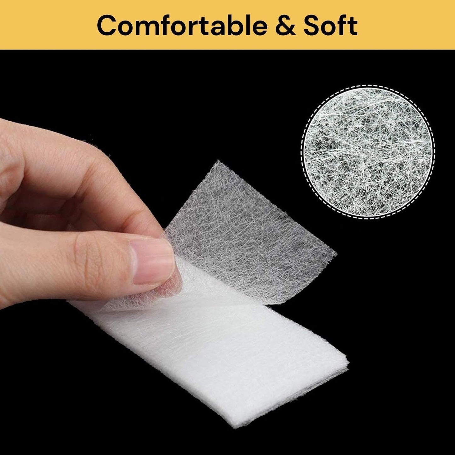 EZONEDEAL 10Pcs Nail Extension Silk Fiberglass Nail Wrap Stickers Non Woven Fiber Gel Nail Care Manicure Nail Art Tips Extended Tools for Women DIY Nail Art Extension Accessories