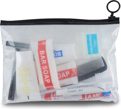 BILLIONHATS Wholesale Basic Hygiene Kits for Donations – Bulk Toiletry Supplies in Zip Pouch – Perfect for Donations Homeless Shelters, Relief Efforts & Charity Drives, Case of 25 Basic Hygiene Kits