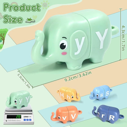 AiTuiTui Montessori Toys for 2 3 4 Year Old Boys Girls, Sensory Elephant Matching Letters Toys for Toddlers, Preschool Alphabet Learning Set for 3-5 Kids Gifts
