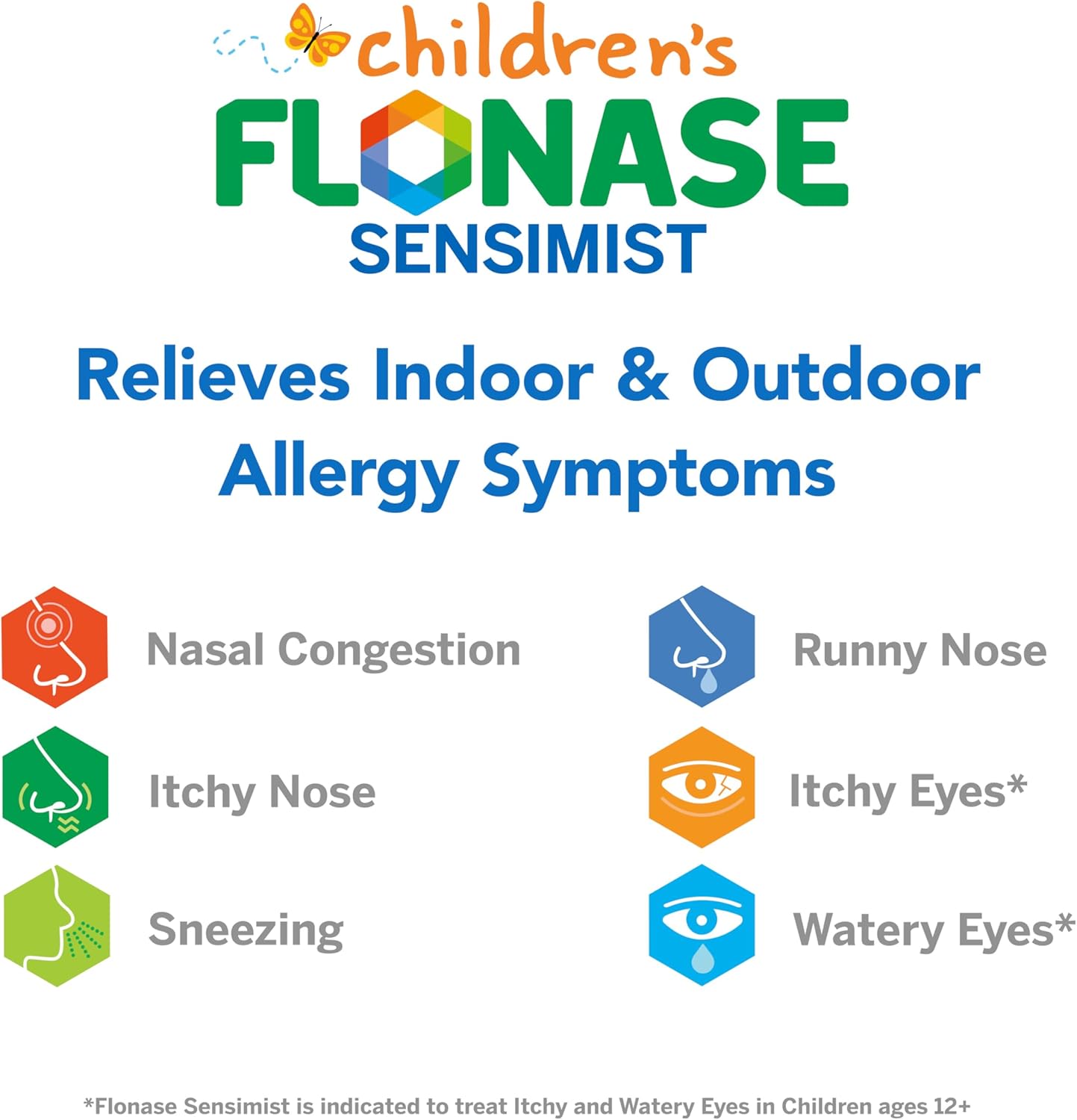 Flonase Sensimist Allergy Relief Nasal Spray for Adults and Kids - 120 Sprays Total (2 Bottles of 60 Sprays Each)