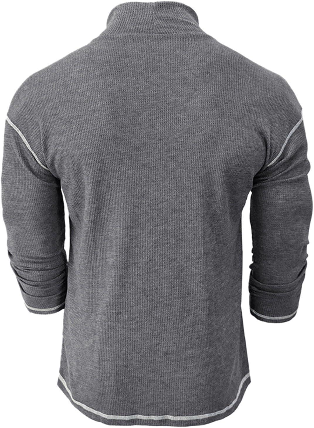 ZDSUHYIW Tech - Maglia a maniche lunghe da uomo, sportiva, traspirante, a maniche lunghe, tecnologia anti-odor, per allenamento all'aperto, fitness, maglietta Essentials Henley, a maniche lunghe,