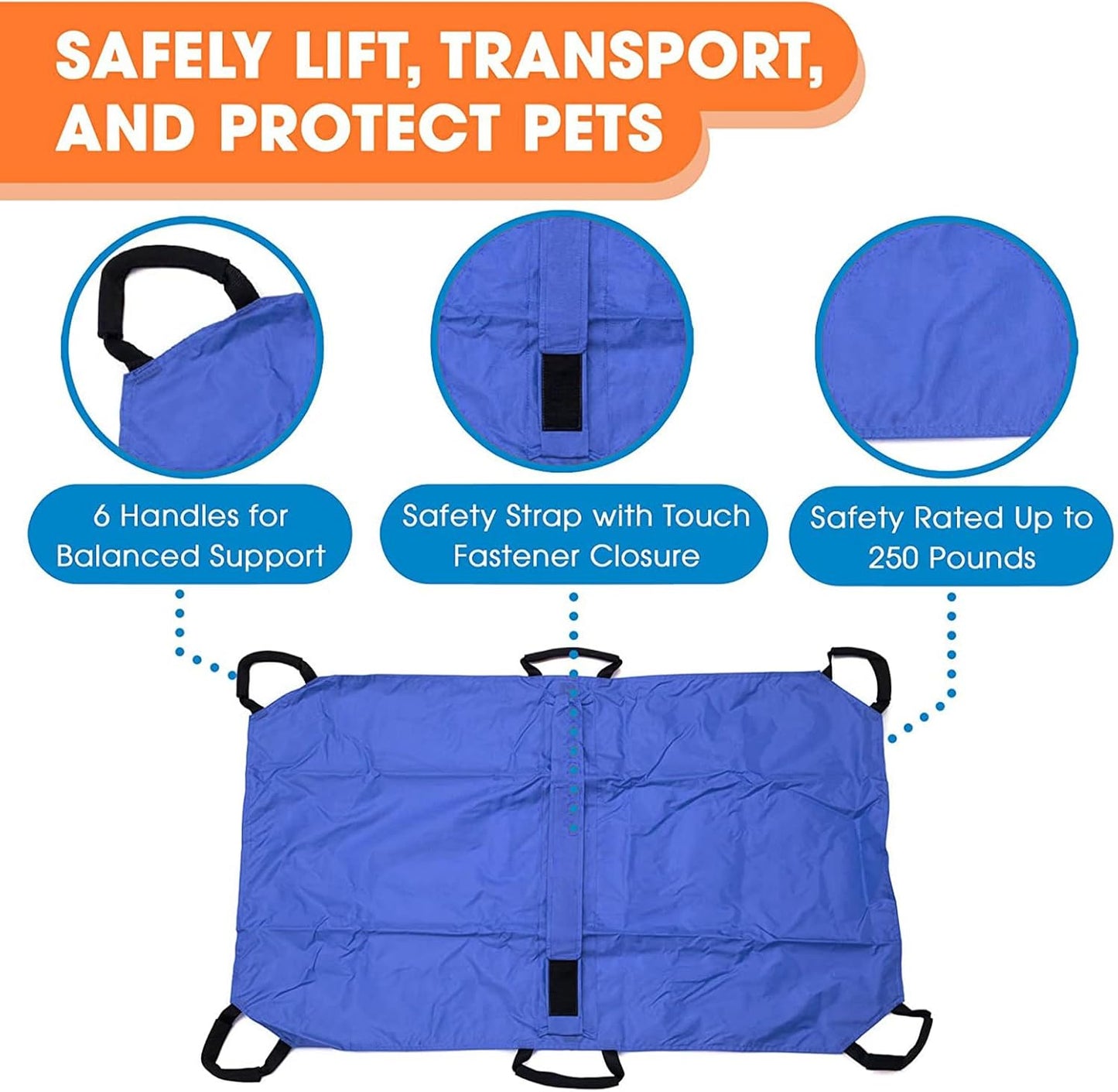 Pet Stretcher, Foldable Transport Carrier For Puppy, Cat, Bunny, Multifunctional Rescue And Patient Transfer Tool With Safety Straps, Vet Clinic, Home, Outdoor Use, 47.24x29.13x1.18 In