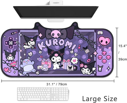 Kawaii Desk Pad XLarge Size, Anime Mouse Pad, Desk Accessories Gaming Mousepad, Room Decor for Girls