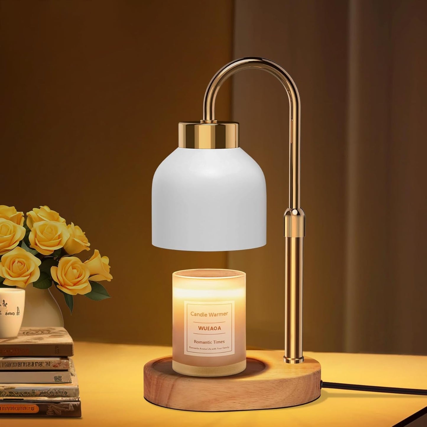 Candle Warmer Lamp with Timer and Dimmer, Candle Lamp with 2 Bulbs, Height Adjustable, Wax Melt Warmer for House Warming & Home Decor, Best Wax Warmer for Scented Candles