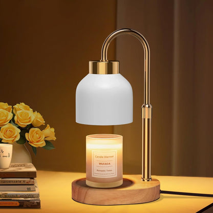 Candle Warmer Lamp with Timer and Dimmer, Candle Lamp with 2 Bulbs, Height Adjustable, Wax Melt Warmer for House Warming & Home Decor, Best Wax Warmer for Scented Candles
