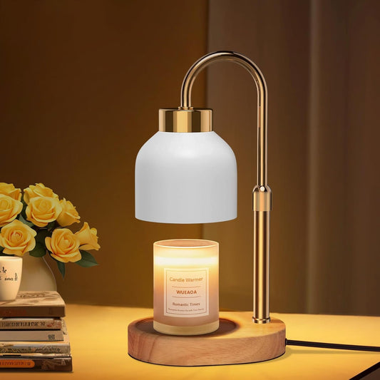 Candle Warmer Lamp with Timer and Dimmer, Candle Lamp with 2 Bulbs, Height Adjustable, Wax Melt Warmer for House Warming & Home Decor, Best Wax Warmer for Scented Candles