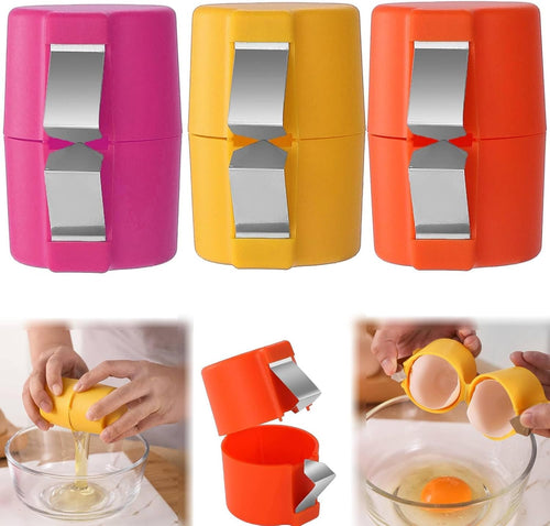 3 PCS Egg Shell Opener, Egg Cracker Tool Egg Peeler Egg Separator for Cooking Camping Kitchen Gadgets