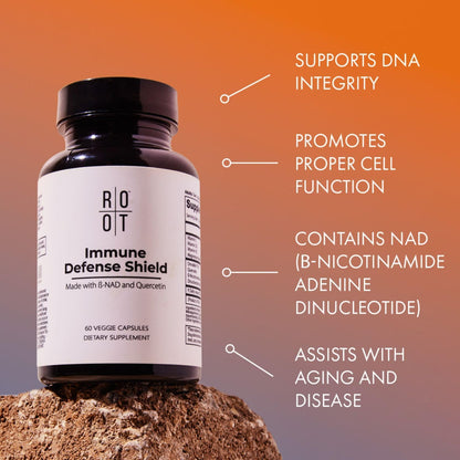 Wellness Immune Support Supplement | Having Vitamin D, Vitamin C, Vitamin K2, Minerals, Digestive Enzymes with Trace Elements from The Great Salt Lake and Flavonoid Quercetin, Nad Supplement 60/Bottle