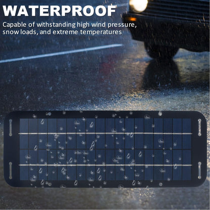 Fxvhojq Solar Trickle Charger, Waterproof 30W12V Solar Panel Kit, Portable Solar Powered Charger Kit with 4 Suction Cups, High-Efficiency Car Battery Charger for Car RV Boat Motorcycle 13.7 * 4.9inch