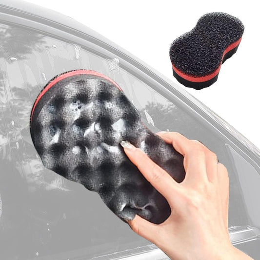 Car Wash Sponge, Buffing Sponge, 8.27-Inch Honeycomb Wax Applicator Pad, Auto Detailing Foam for Cleaning, Paint Protection, Fine Polishing, Waxing, Detailing