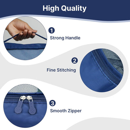 Large Packing Cubes 4 PCS, 40x30x12CM Same Size Suitcase Organiser Bags 4-Piece, Travel Bags Organiser 4 Pack (4PCS Large Navy)