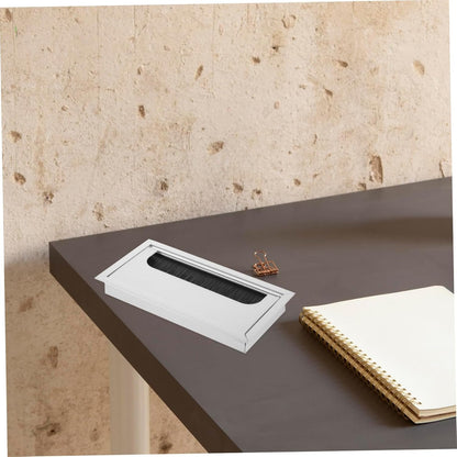 HOMSFOU Grommet Aluminum Alloy Desk Wire Hole Cover Stylish Cable Organizer for Efficient Cord Management Reducing Desk Clutter and Enhancing Workspace Productivity