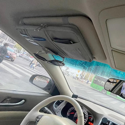 Car Sun Visor Organizer, SUV, Trucks, Multi-Pocket Visor Storage Pouch, Auto Interior Accessories for Cards Pens Sunglasses Document