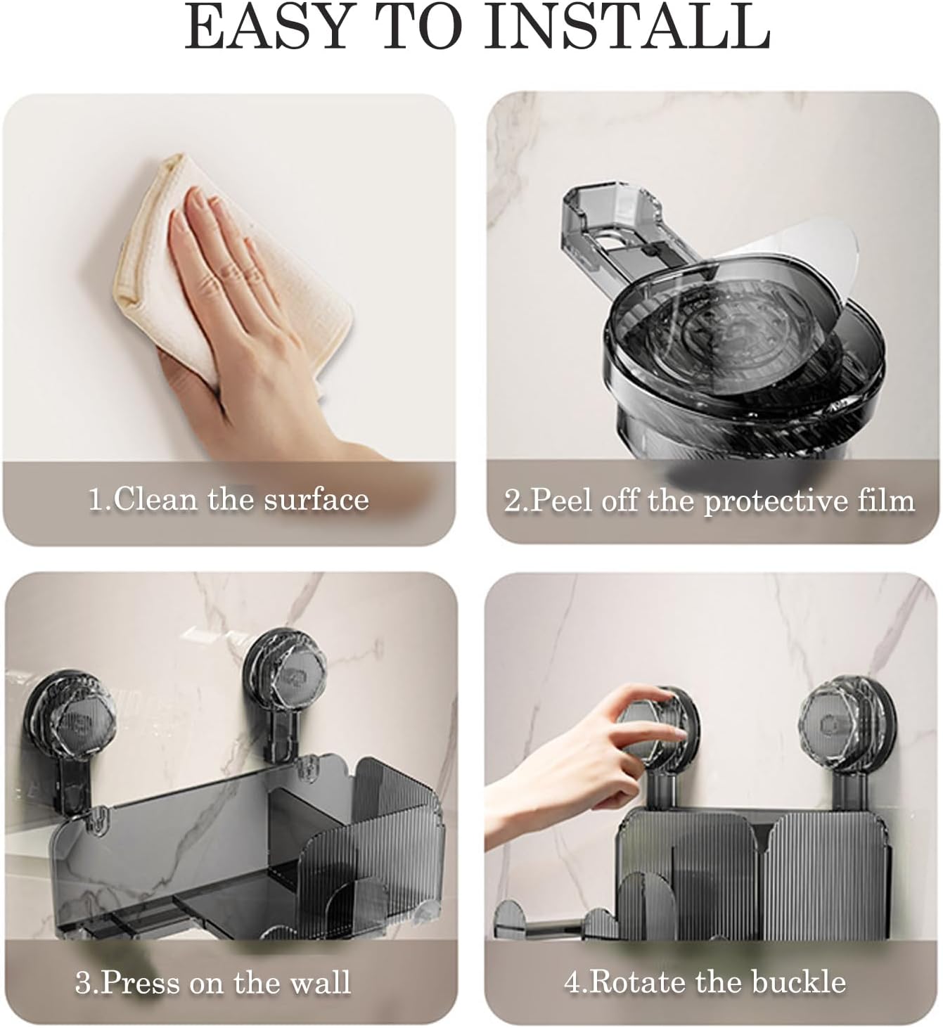 Hair Dryer Holder, Suction Hairdryer Holder Station Wall Mounted Hair Dryer Rack Without Drilling, Suction Cup Hair Dryer Stand Hair Styling Care Tool Organizer for Hair Dryer and Sundries Storage