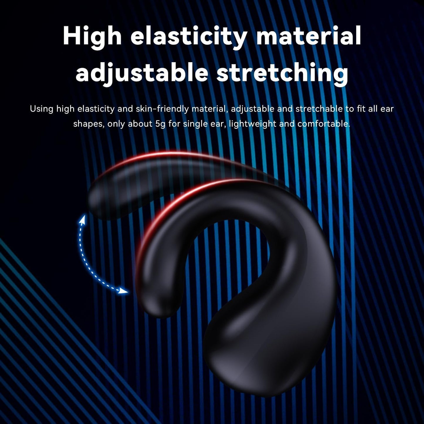 Wireless Earbuds Bluetooth V5.3 Clip-On Open Headphones with Charging Case Waterproof Earbuds Built in Mics Long Playtime High-Fidelity Stereo Earphone Noise Reduction Bluetooth Headsets for Sports