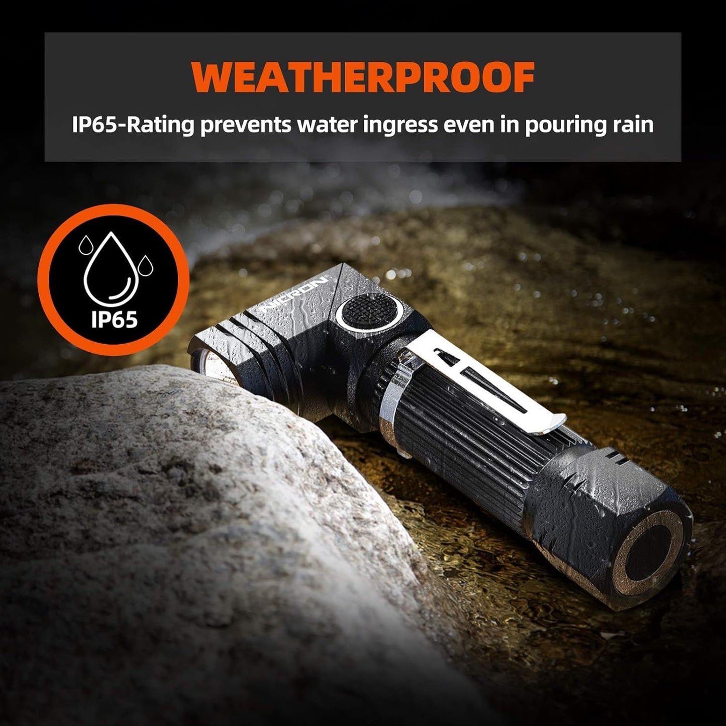 Flashlight, NICRON N7 600 Lumens Tactical Flashlight, 90 Degree Mini Flashlight Ip65 Waterproof Led Flashlight 4 Modes- Best High Lumens are for Camping, Outdoor, Hiking （Not Including Batteries）Gift