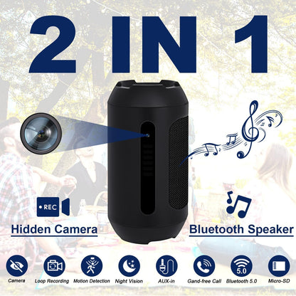 OTADUG Spy Camera Speaker, 1080P HD Mini Wireless Hidden Camera Security Surveillance Nanny Camera with Video and Audio, Motion Detection, Night Vision, 15-hour Playtime, 128 GB