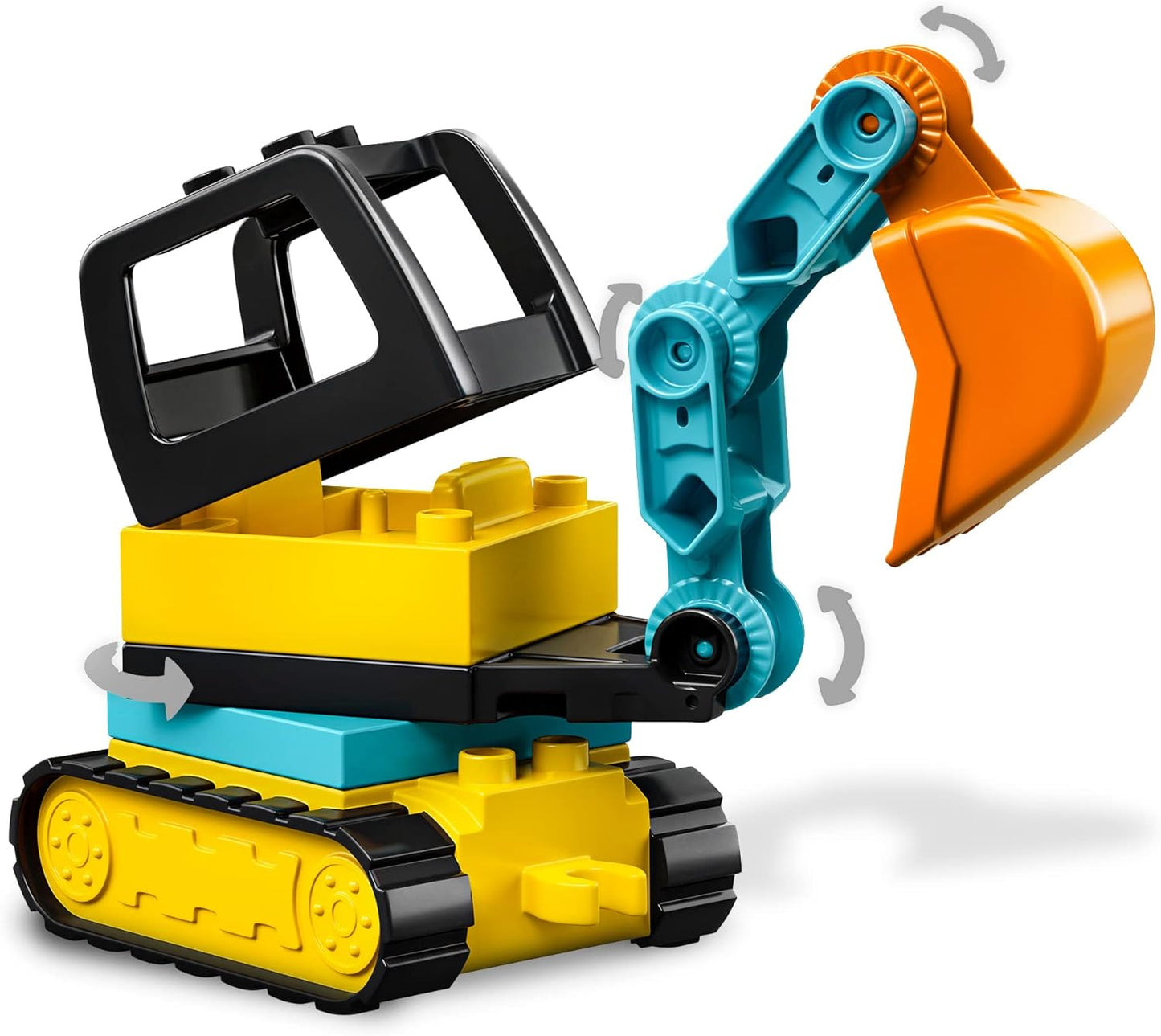 LEGO DUPLO Construction Truck and Tracked Excavator, Buildable Kids Toy for 2+ Year Old; Digger Toy and Tipper Truck Learning Set for Toddlers Who Like Construction Sites and Creative Play 10931