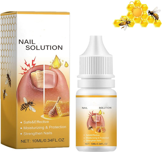 Ape Venom Nail Lenothing Solution, Rafforzante Unghie per Unghie Dannate, Siero di Cura del Veno d'Ape, Fungal Nail Treatment Nail Care Essence (1)