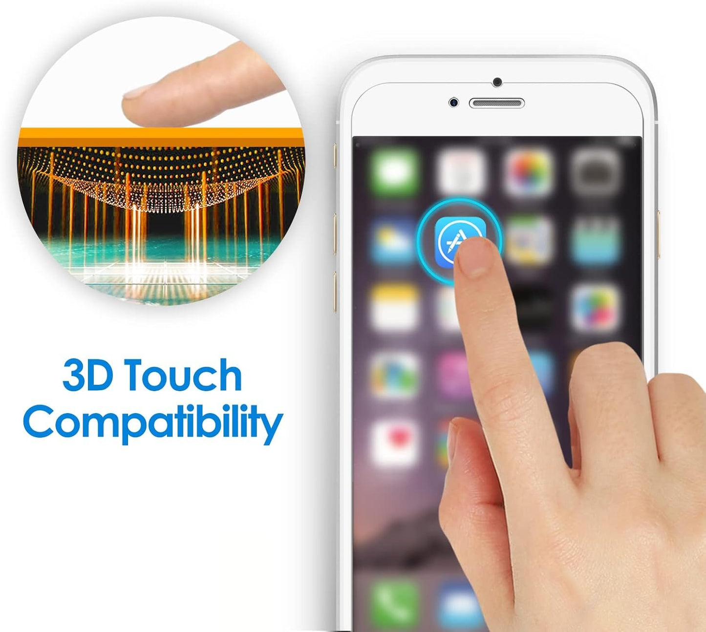 JETech 2-Pack Screen Protector for iPhone 6, iPhone 6s, iPhone 7, and iPhone 8, Tempered Glass Film, 4.7-Inch