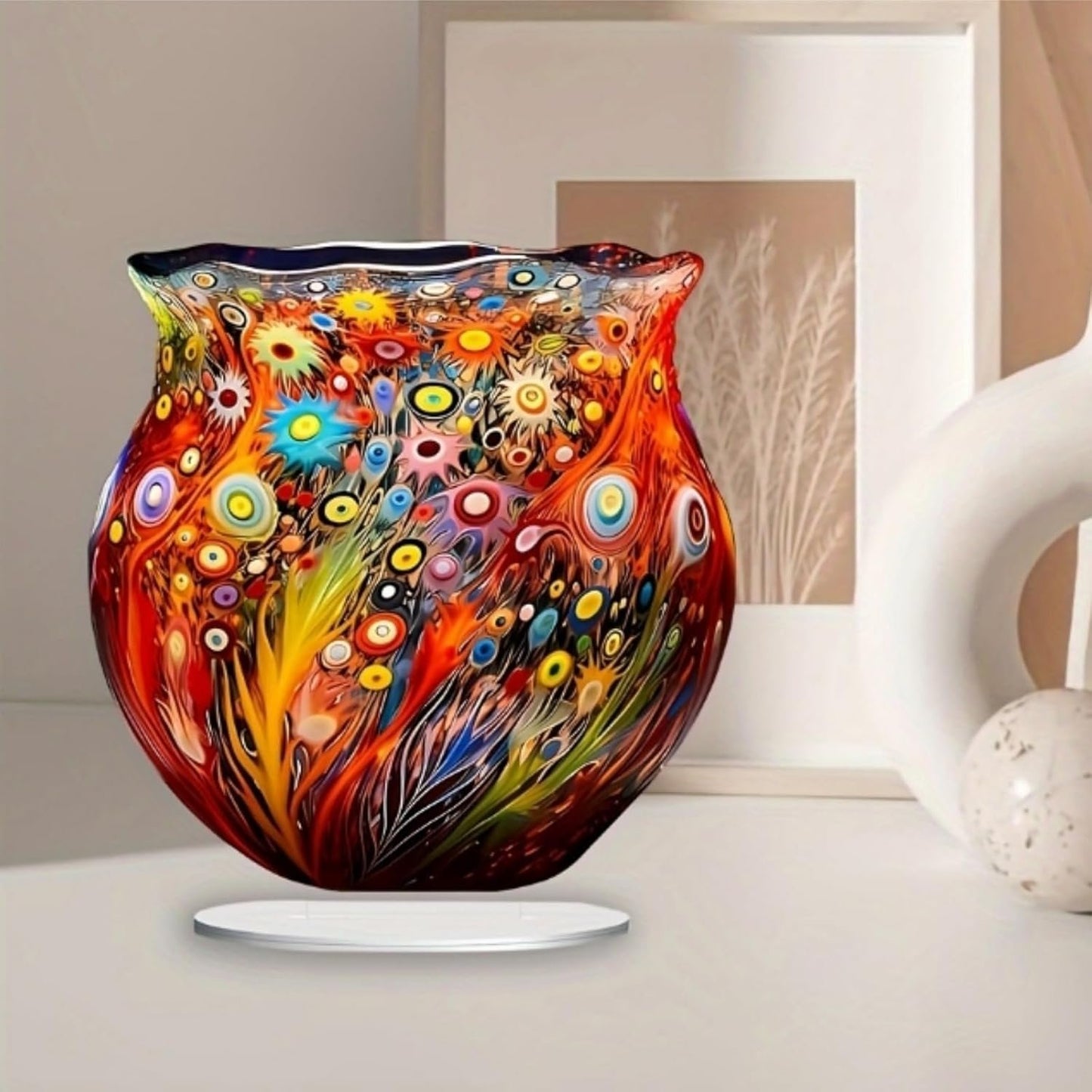 vasi acrilici variopinti vaso decorativo da interno vasi decorativi interno moderni oggettistica per la casa moderna，Adatto a soggiorno, matrimonio, cena, tavolo da pranzo, festa, ufficio, ecc.