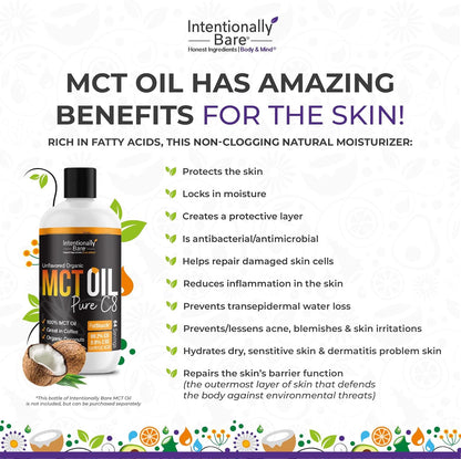 Intentionally Bare Enriched Facial Cream with MCT Oil - Keto for Your Face - Hydrating, Non-Greasy - Anti Aging Collagen Boosting Wrinkle Moisturizer Face Cream - Mature Women, All Skin Types - 1.7oz