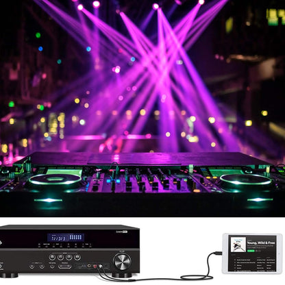 Lightning to RCA Cable Audio Aux Adapter, Stereo Y Splitter Adapter for Select iPhone, iPad and iPod Models for Power Amplifier, Car, Home Theater, Speaker and More (6FT)