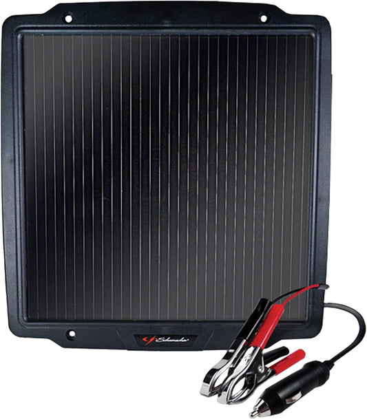Schumacher SP-400 Solar Battery Charger and Maintainer - 4.8 Watt, 12V - For Cars, Boats, Motorcycles, Snowmobiles, Trucks, RVs , Black