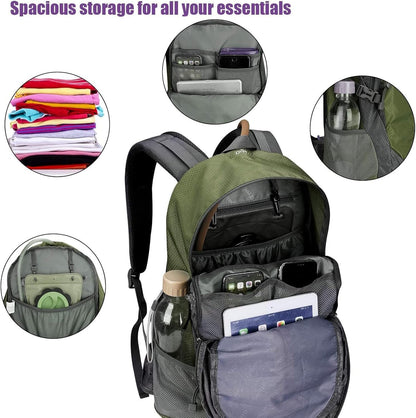 G4Free 35L Hiking Backpack Water Resistant Outdoor Sports Travel Daypack Lightweight with Rain Cover for Women Men
