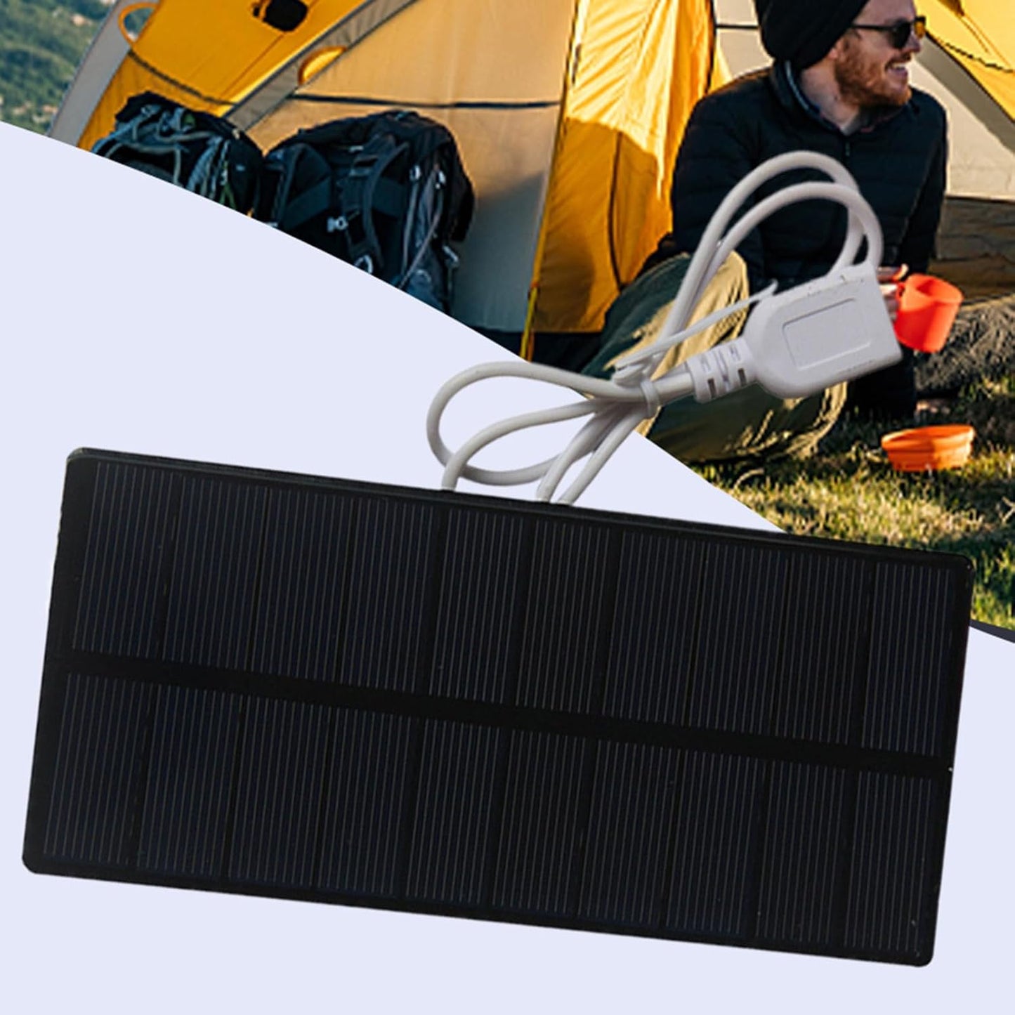 Solar Panel Charger - Batter Charger | Foldable Powerr Bank Solar Panel | Portable Phone Charging Battery Pack with USB Port | Powerr Backup for Camping, Hiking & Backpacking, Floodlight