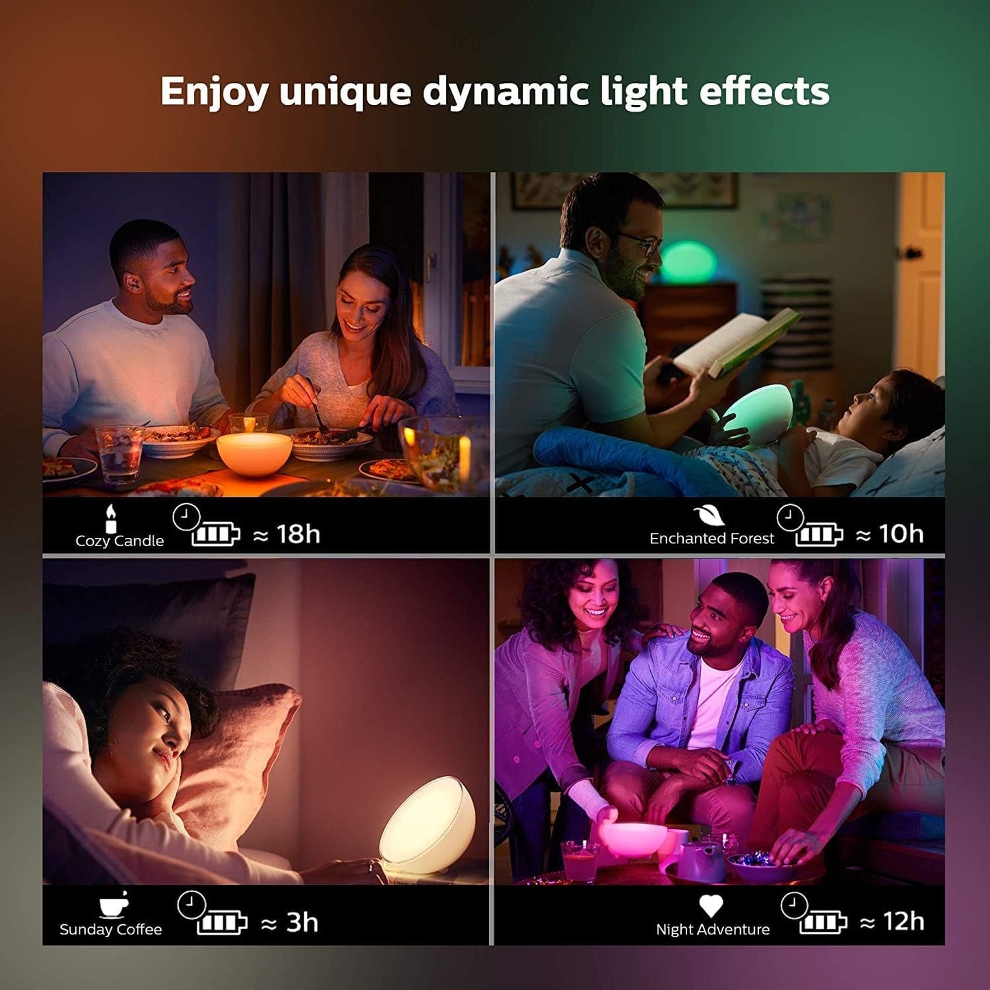 Philips Hue Go 2.0 White & Colour Ambiance Smart Portable Light with Bluetooth, Compatible with Alexa and Google Assistant