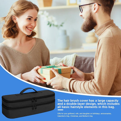 Borsa per attrezzi da viaggio per capelli - Accessori per borse, custodia per il trasporto a doppio strato | Forniture per asciugacapelli, borsa portabile, ferri piatti, accessori per la cura dei