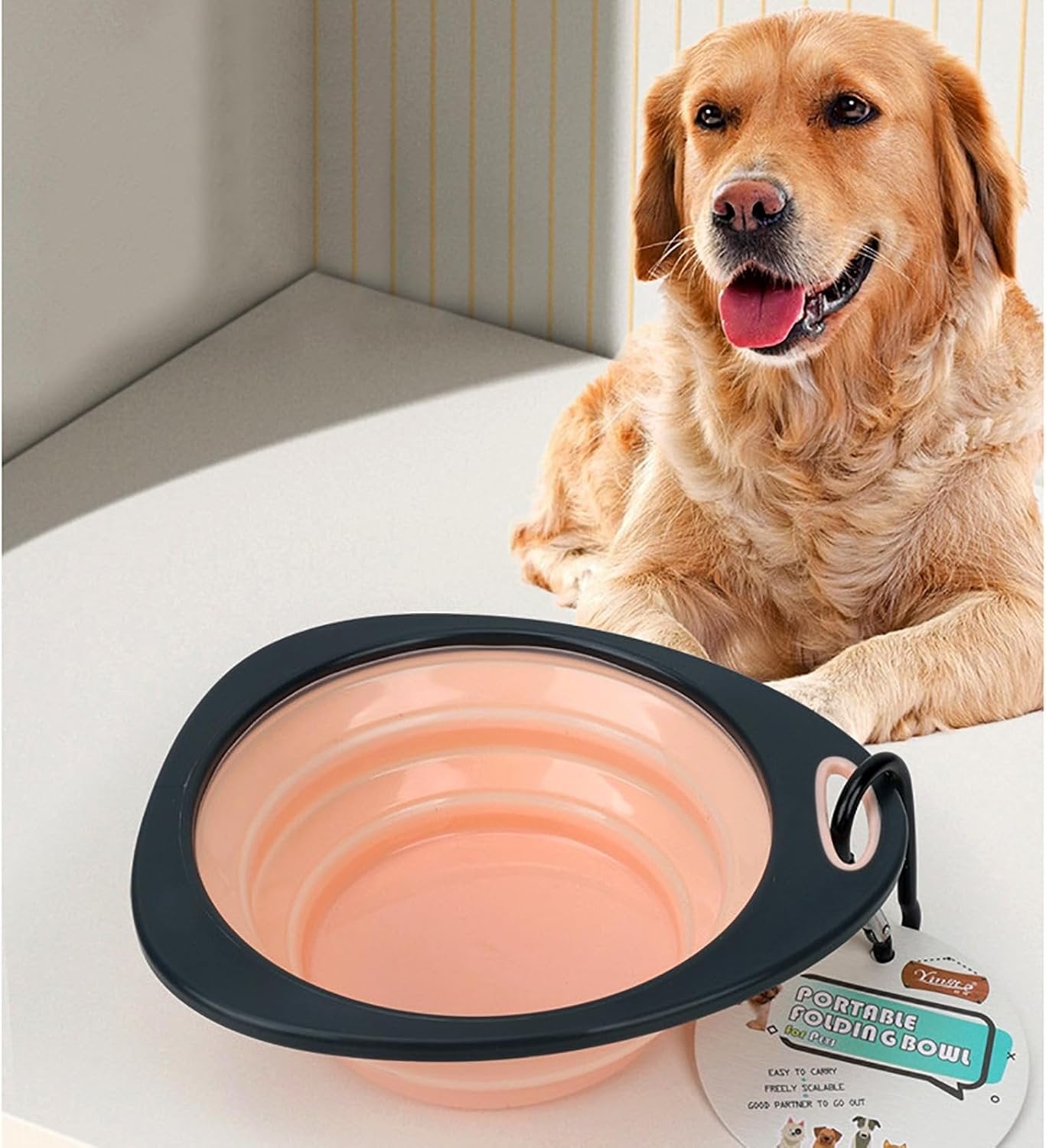 GKYZBB Dog Bowl Pet Collapsible Bowls,3 Pack Collapsible Dog Water Bowls for Cats Dogs,Portable Pet Feeding Watering Dish for Walking Parking Traveling with 3 Carabiners
