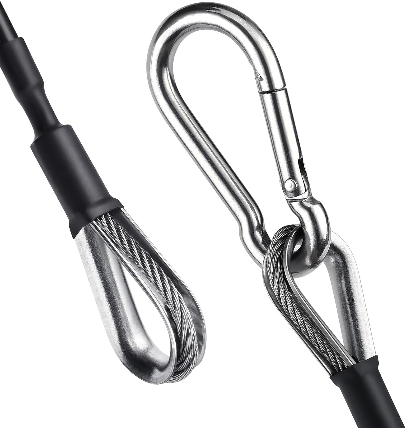 TOBWOLF 2PCS 10" Gym Extension Cable, Fitness Extension Rope Attachments Compatible with Home Gym Accessories, Replacement Gym Cables Machine Extension for LAT/Tricep Pull Down, Leg Extensions Machine