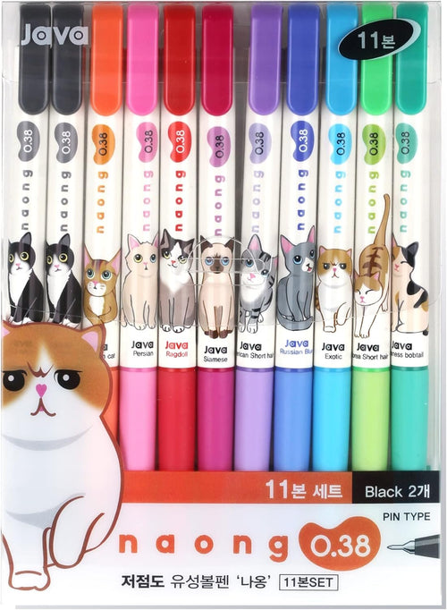 Beecrazee PE 6668 Naong 11-Set Ballpoint Pens, Multicolor